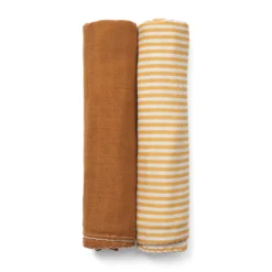 DockATot Swaddle Set - Golden Stripe / Pumpkin Spice