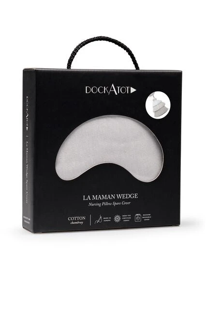 Spare Cover (La Maman Wedge) - Fog Grey Chambray