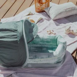 Cabana Kit For Deluxe+ Dock - Marine Chambray -DockATot deluxe cabana kit sun sea marine chambray p4781 51039 image